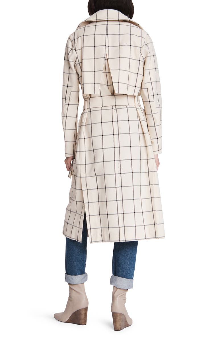 rag & bone Amber Plaid Trench Coat, Alternate, color,