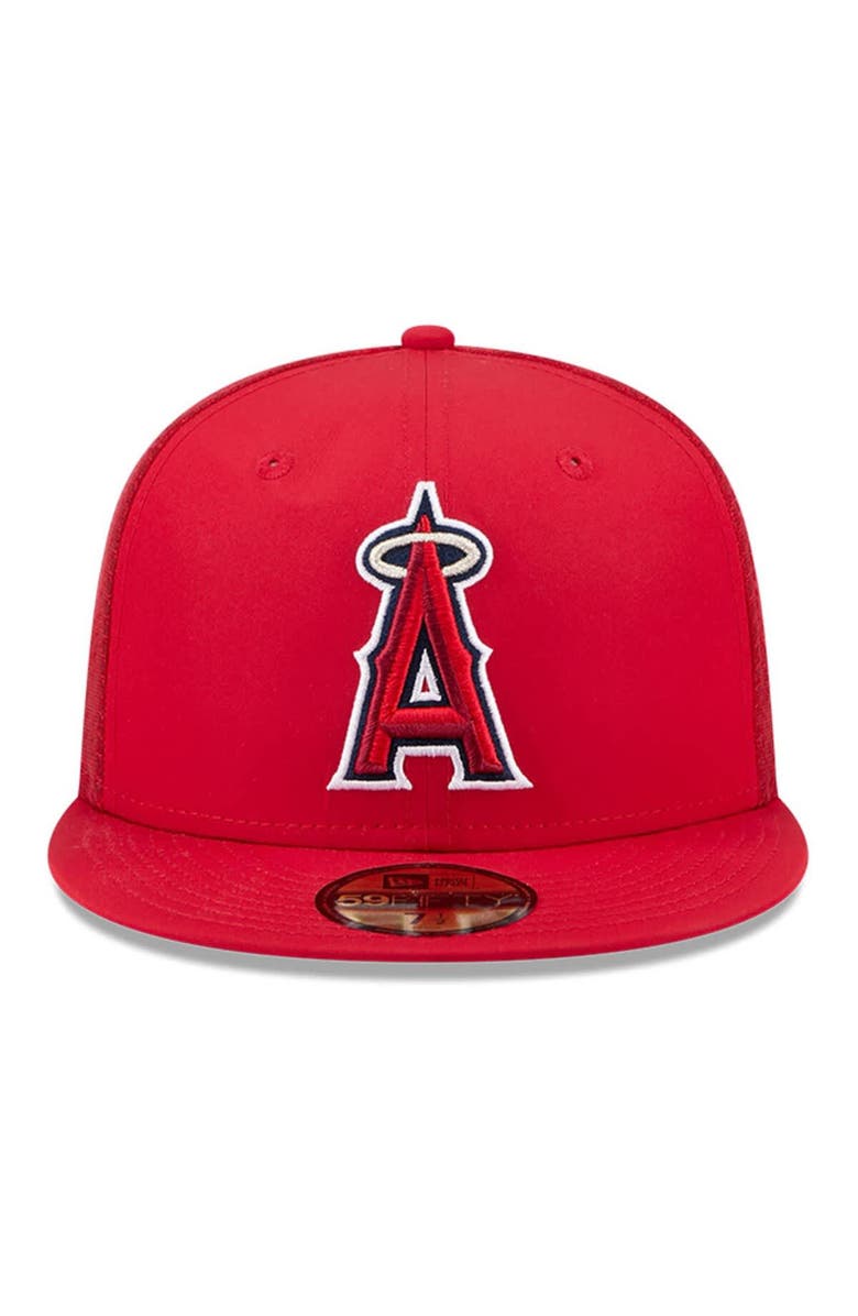 New Era Men's New Era Red Los Angeles Angels 2026 Batting Practice 59FIFTY Fitted Hat, Alternate, color, Red