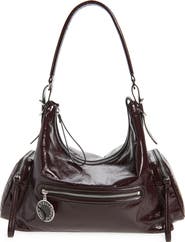 Stella McCartney Dartmoor Crinkled Patent Faux Leather Shoulder Bag