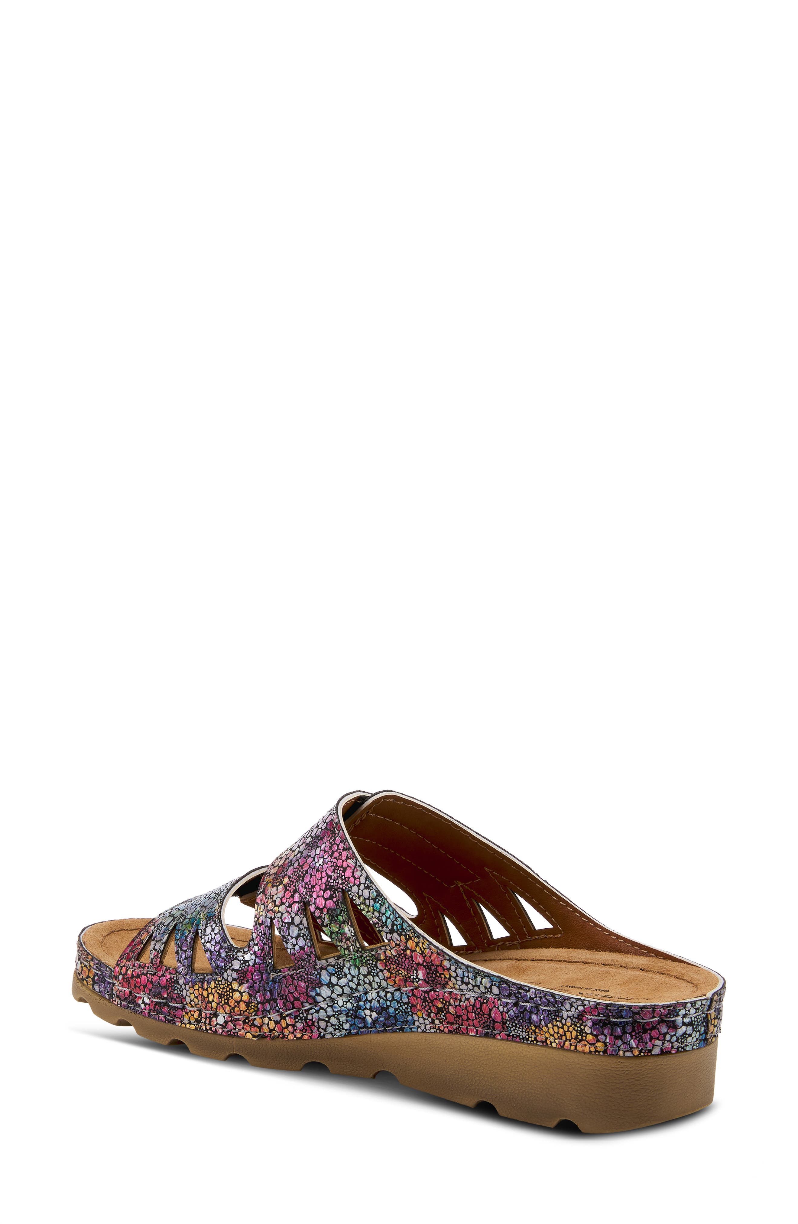 Flexus by Spring Step Delphis Slide Sandal, Alternate, color, Navy Multi