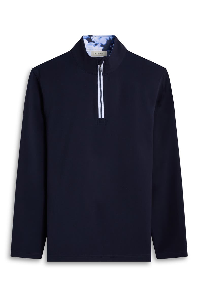 Solid Quarter Zip Pullover, Alternate, color, NAVY