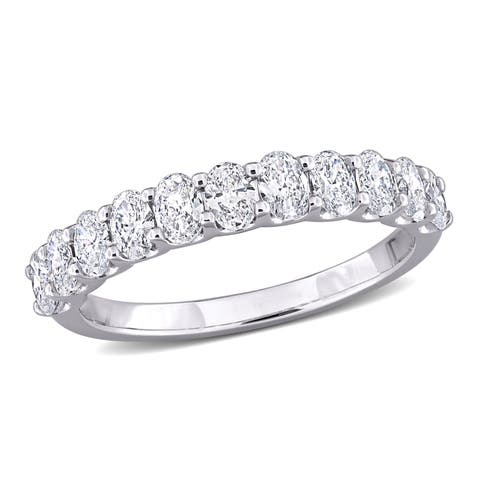 1 CTW Oval Lab-Grown Diamond Band 14k