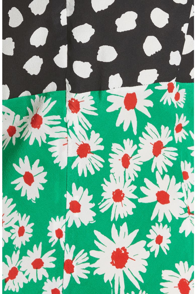 Marha Mixed Print Dress, Alternate, color, GREEN RED DAISY