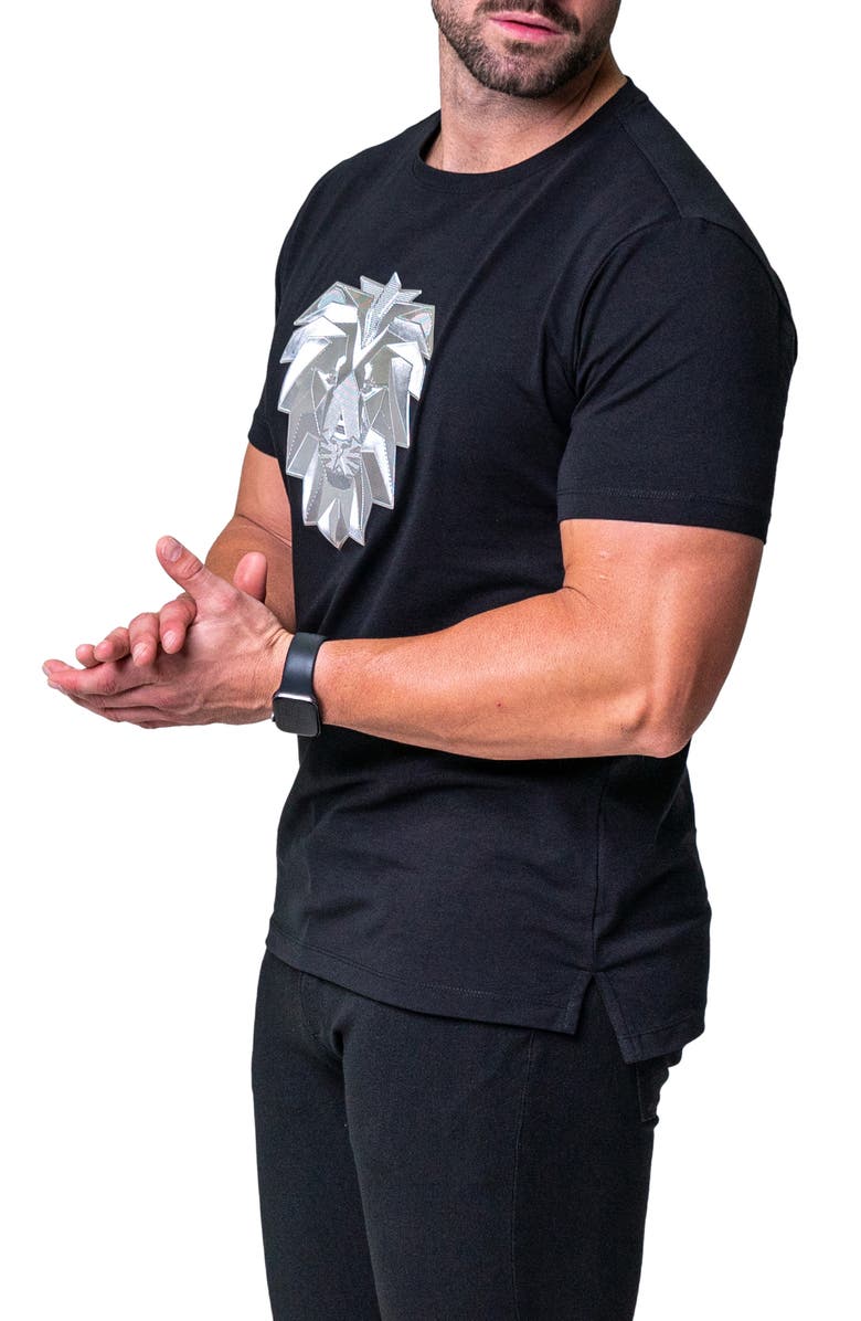 Maceoo Modern Lion Logo Graphic Tee, Alternate, color,