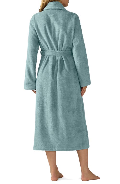 Coyuchi Gender Inclusive Cloud Loom™ Organic Cotton Robe In Blue