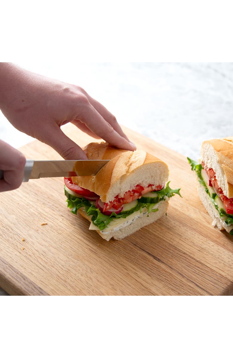 Rada Cutlery 8-Inch Bread Knife Stainless Steel Serrated Blade, Aluminum Handle, Alternate, color, Silver