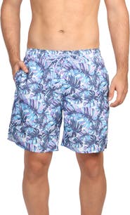 TailorByrd Tropical Palm Swim Shorts