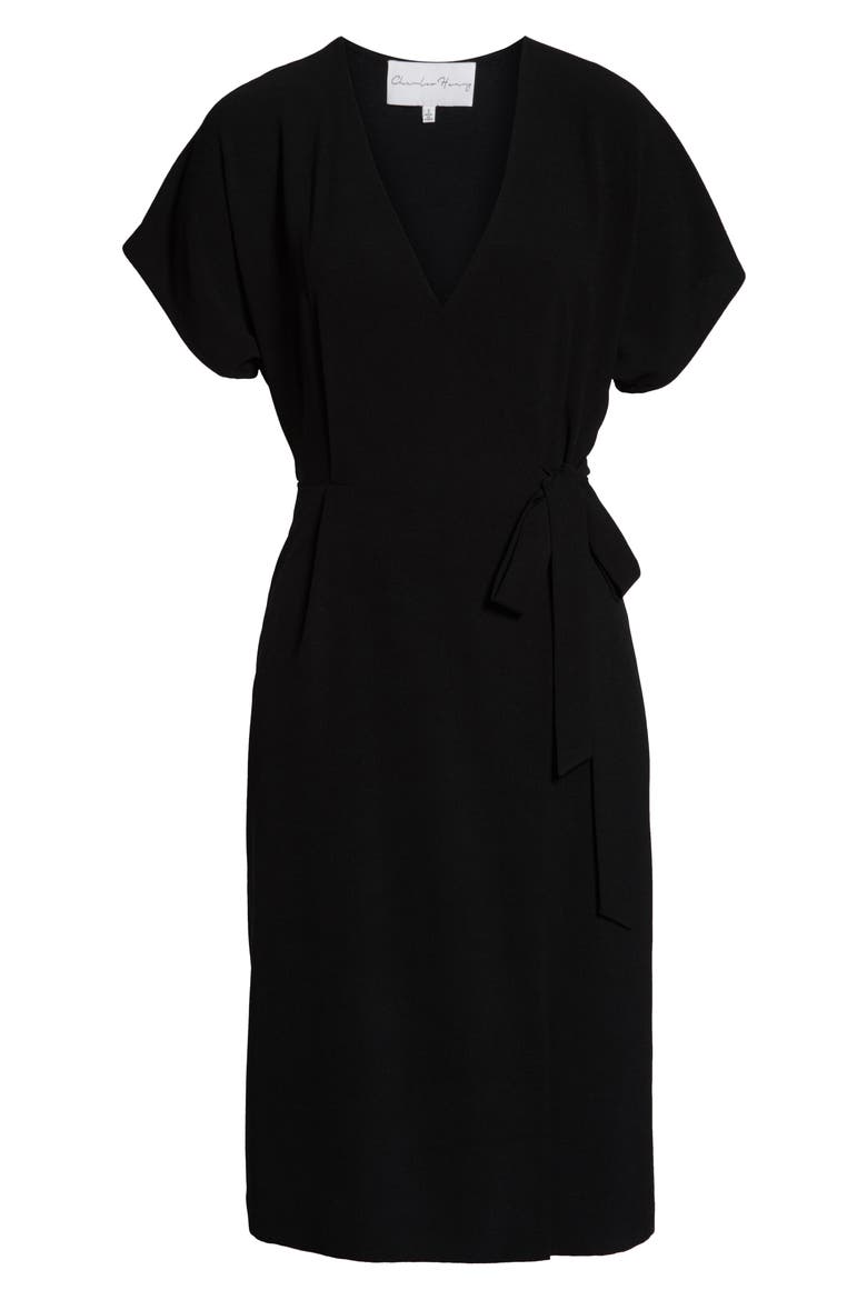 Wrap Dress, Alternate, color, BLACK