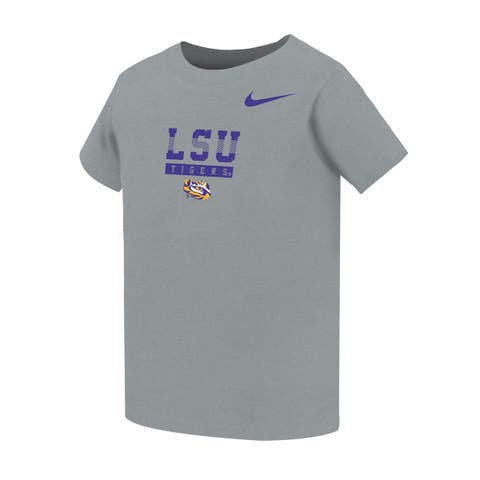 Toddler Nike Gray LSU Tigers Name Bar Legend Dri-FIT T-Shirt