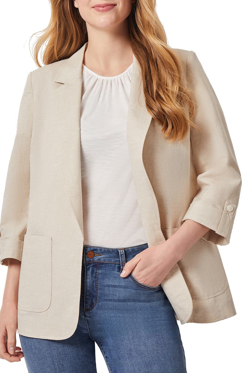 Jones New York Linen Blend Jacket, Main, color, 