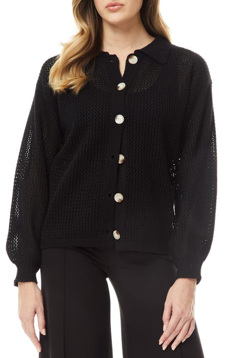 Jordan Open Knit Button-Up Cardigan