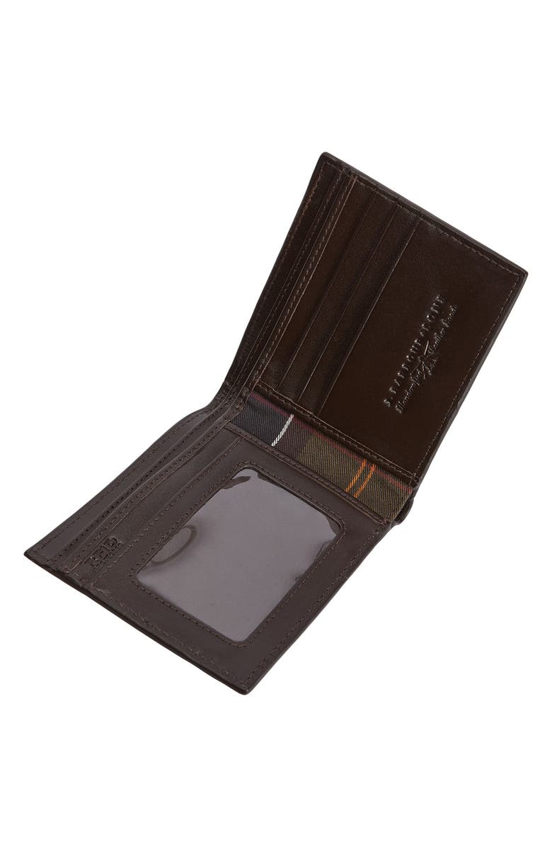 Barbour Farne RFID Woven Leather Bifold Wallet, Alternate, color, Brown