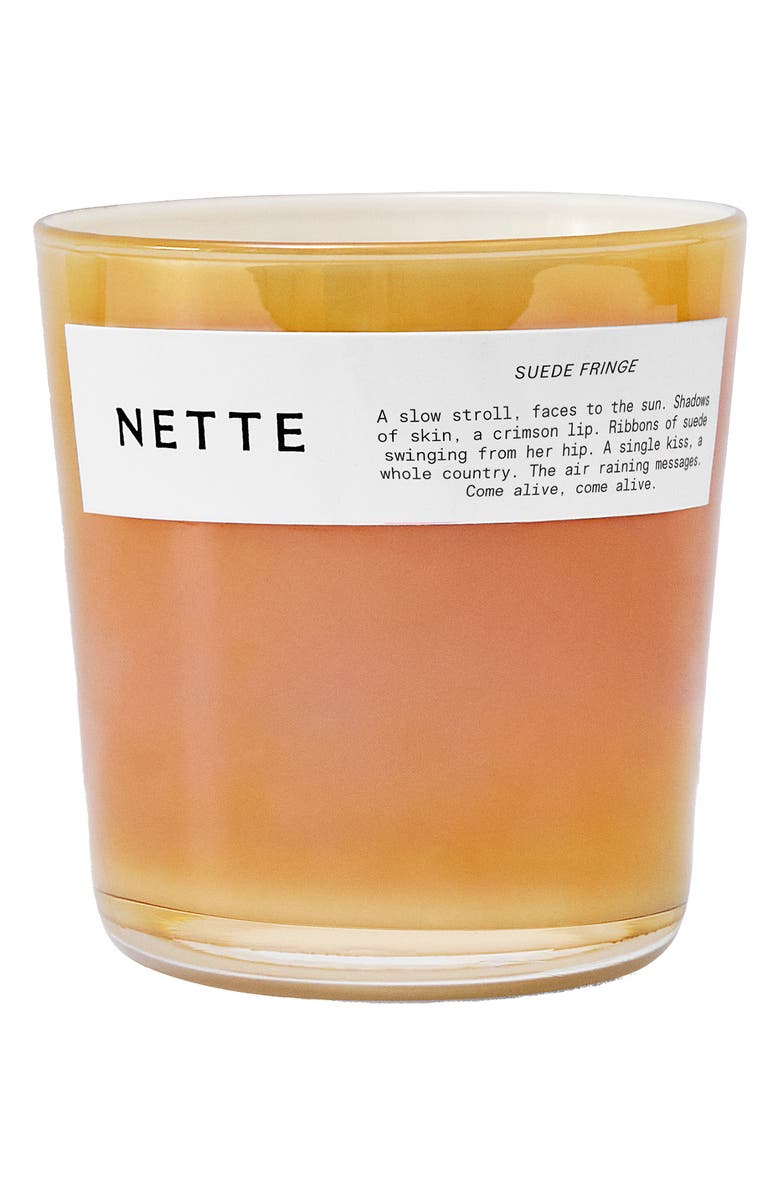 NETTE Suede Fringe Candle, Main, color, 