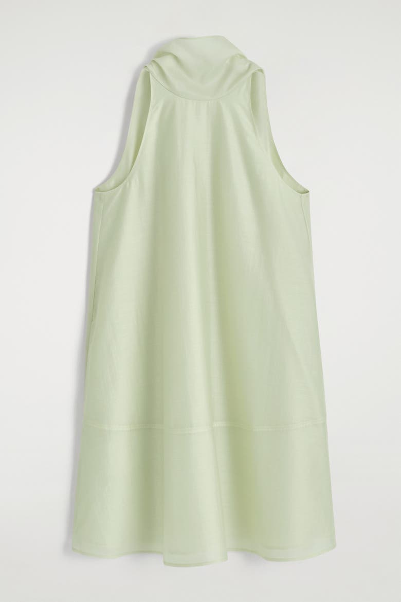 Fluid Halterneck Mini Dress, Alternate, color, LIGHT GREEN