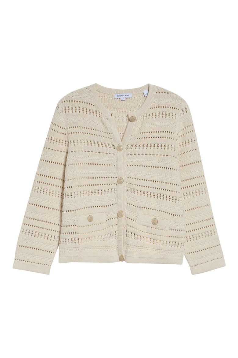 Bellingham Pointelle Cardigan, Main, color, ECRU