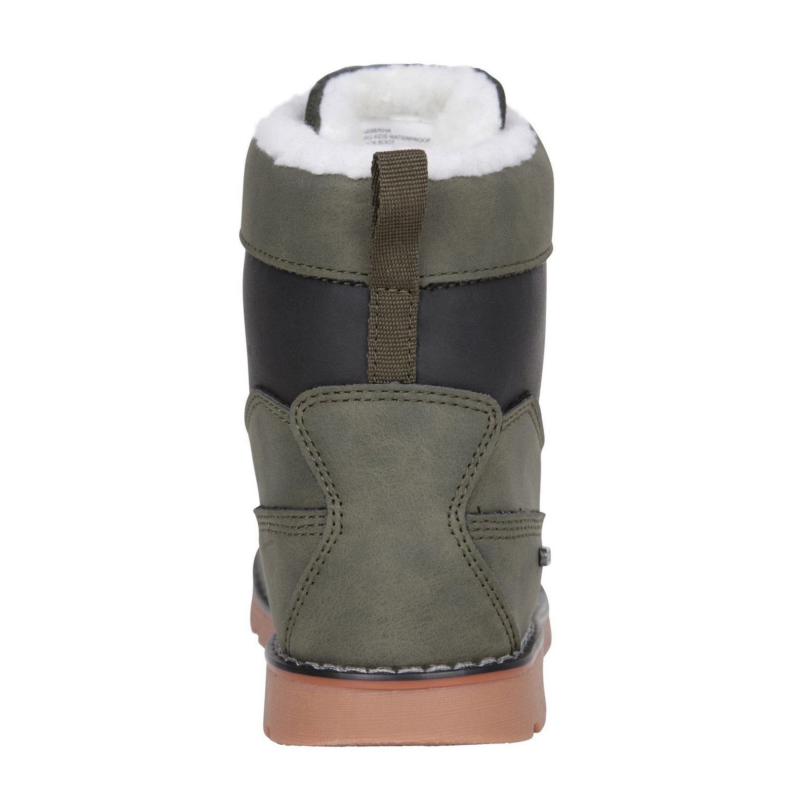 Childrens/Kids Chestnut Borg Waterproof Casual Boots, Alternate, color, Khaki Green