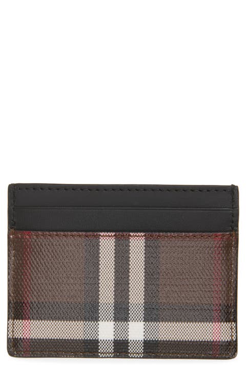 Check Coated Cotton Card Case