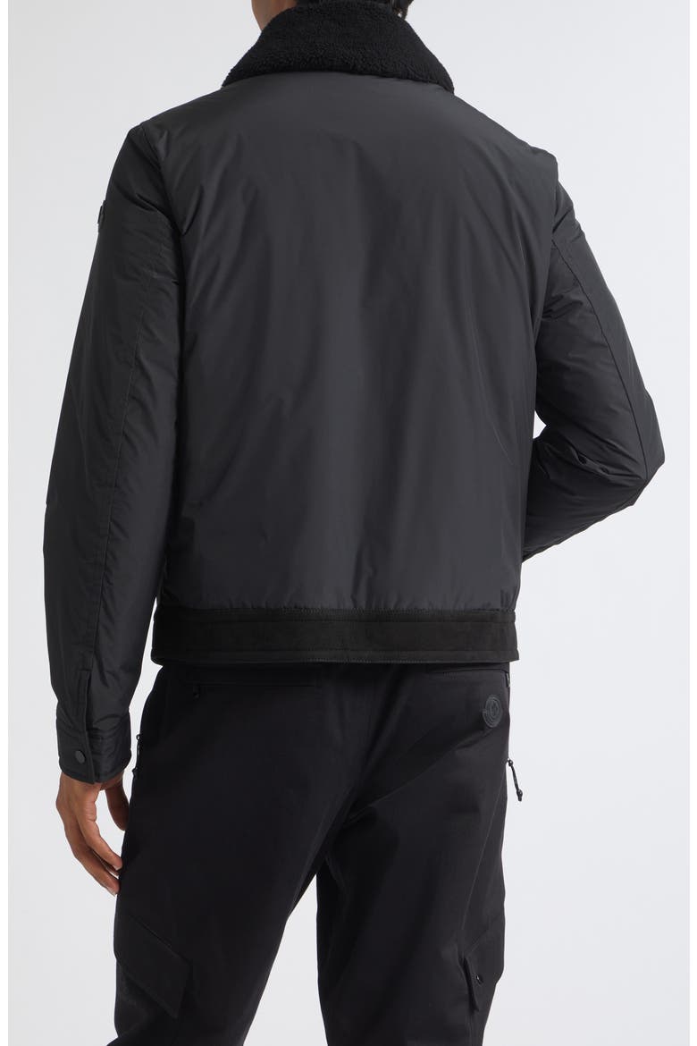 Zerique Mixed Media Down Jacket, Alternate, color, BLACK