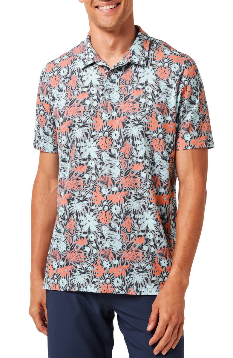 TravisMathew Featherweight Sands Polo, Main, color, Heather Medium Grey