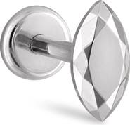 MARIA TASH Faceted Marquise Single Threaded Stud Earring