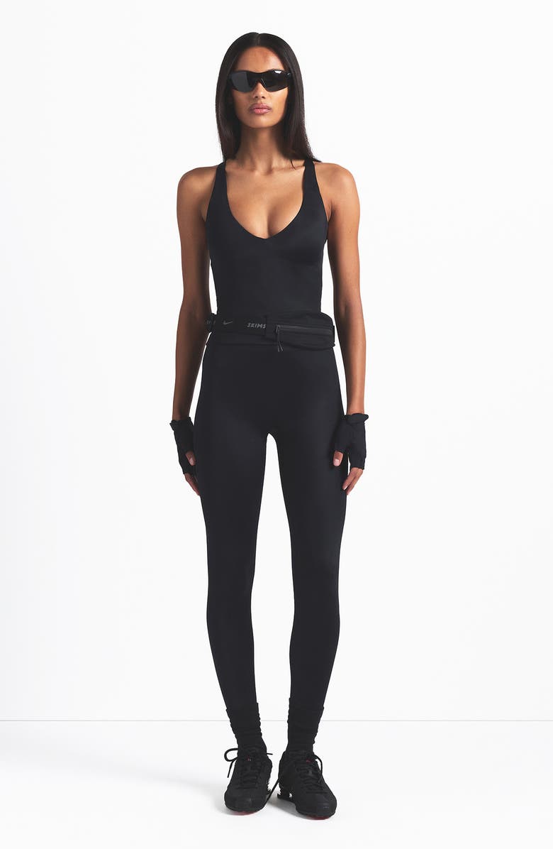 NikeSKIMS V-Neck Tank, Alternate, color, Obsidian