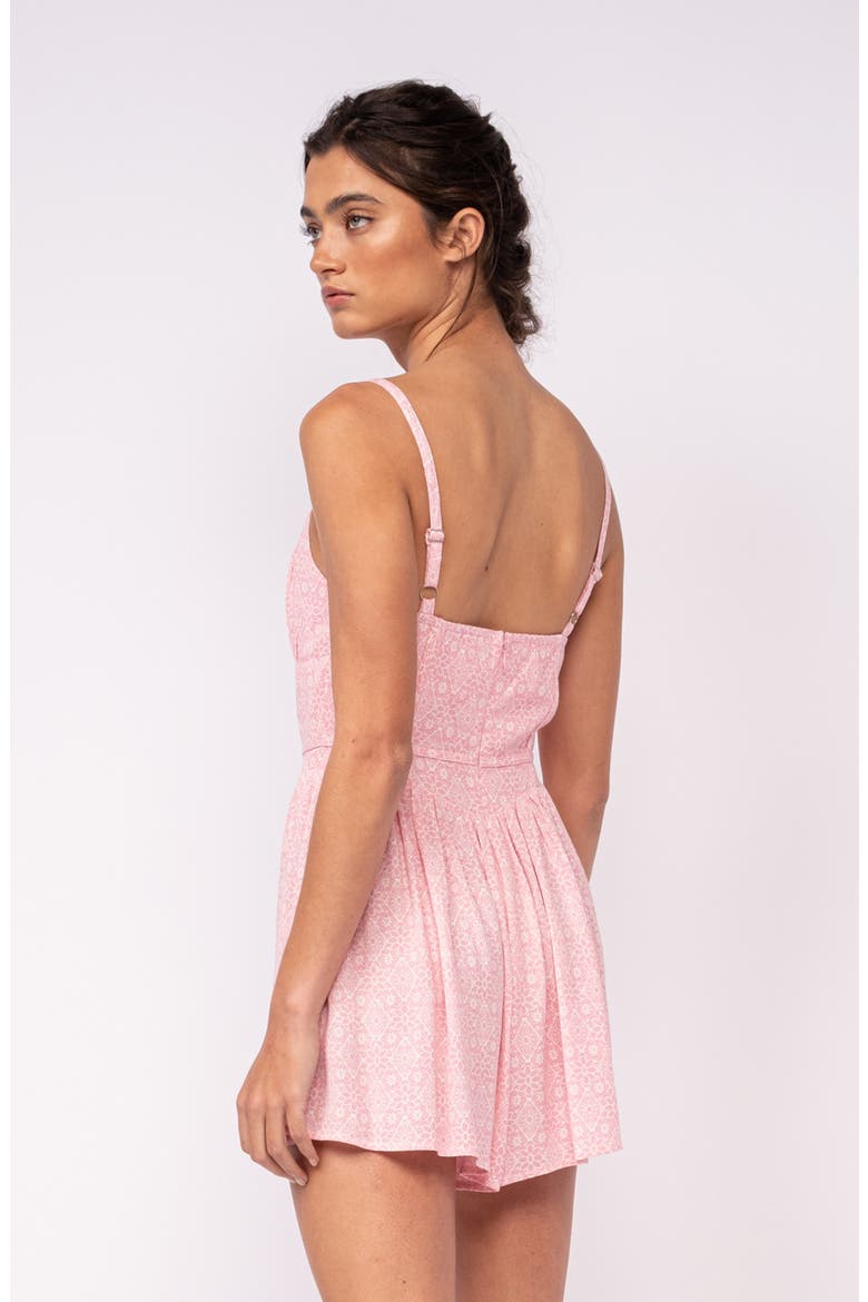 Tie Front Mini Romper, Alternate, color, LIGHT PINK