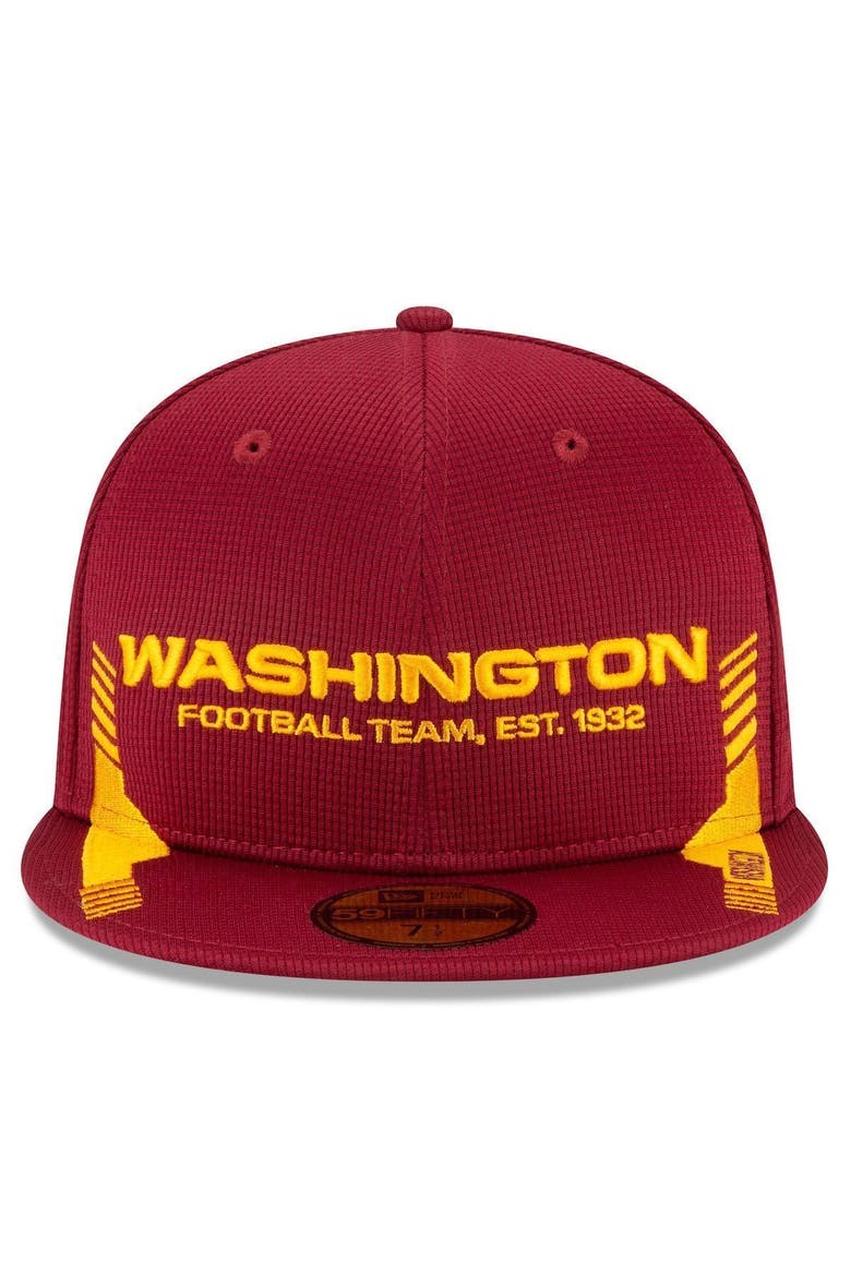 Men's New Era Burgundy Washington Football Team 2021 NFL Sideline Home 59FIFTY Fitted Hat, Alternate, color, Burgundy