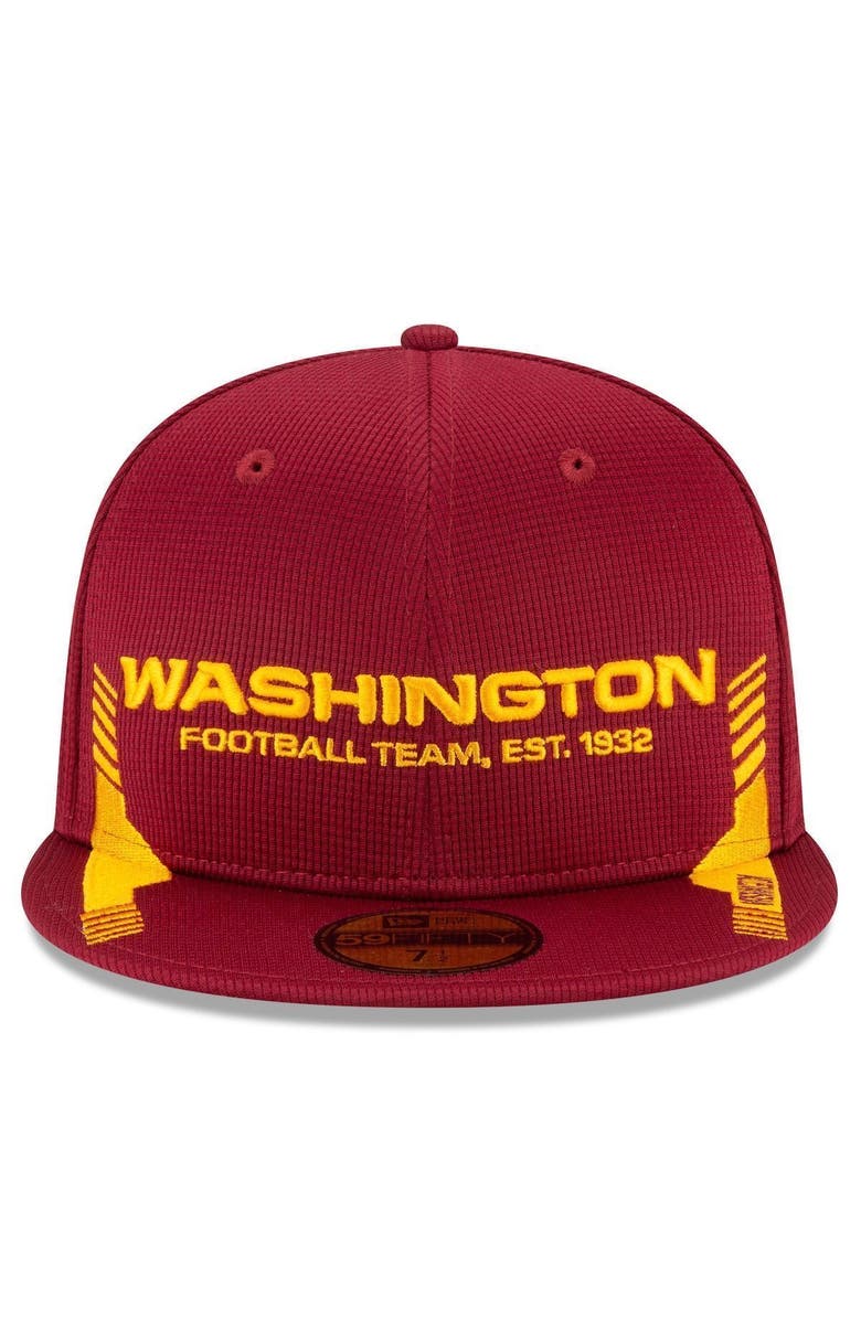 New Era Men's New Era Burgundy Washington Football Team 2021 NFL Sideline Home 59FIFTY Fitted Hat, Alternate, color, 