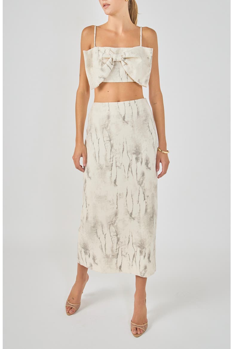 High Waist Maxi Skirt, Alternate, color, SAND