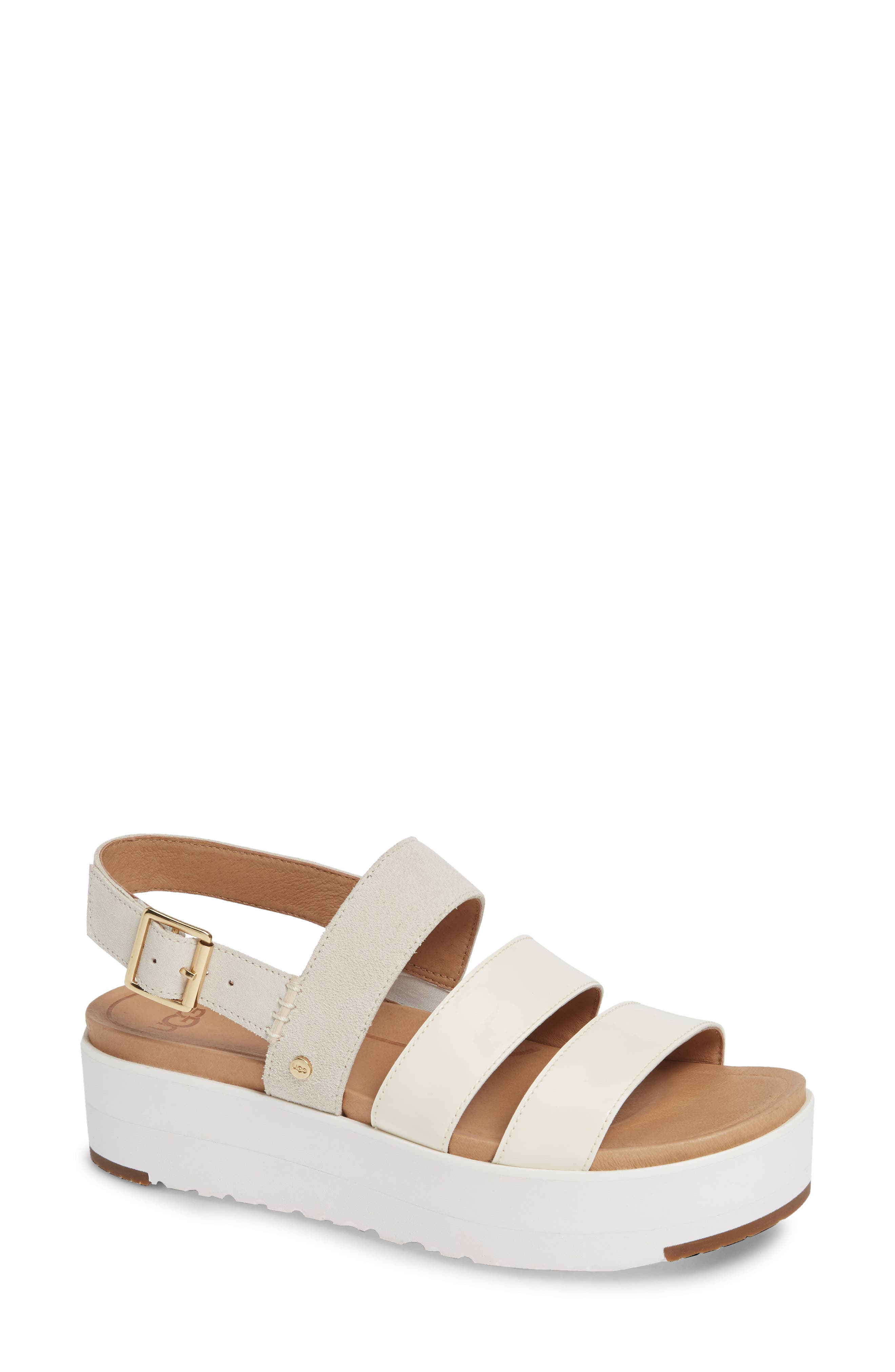 Braelynn Flatform Sandal, Main, color, JASMINE LEATHER