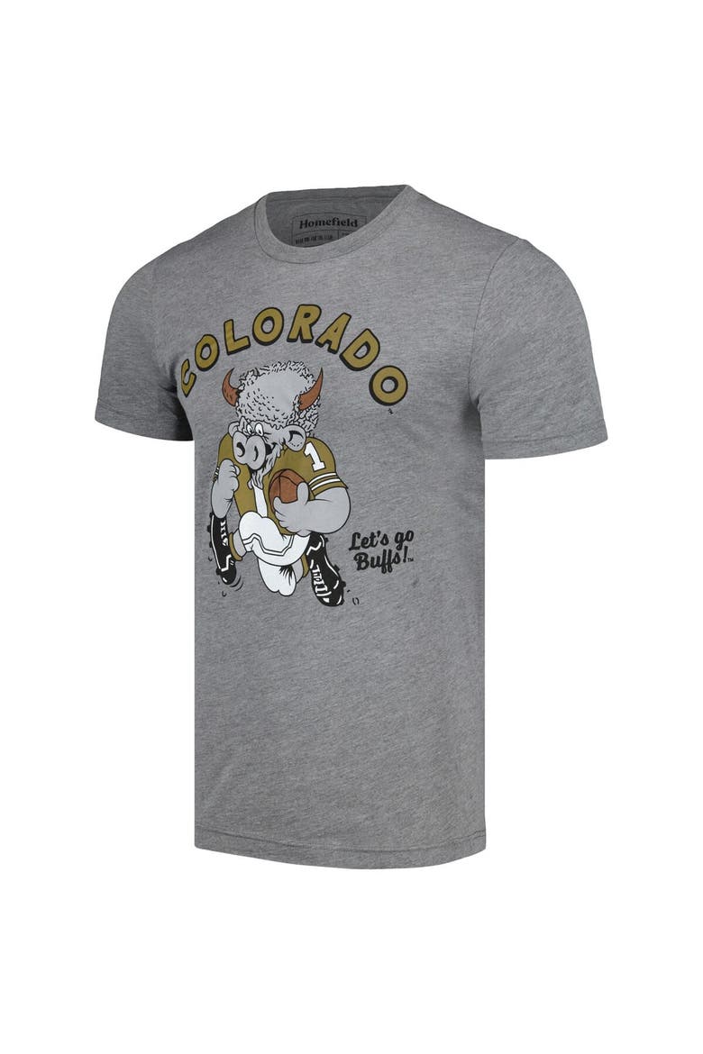 Men's Homefield Heather Gray Colorado Buffaloes Tri-Blend T-Shirt, Alternate, color, Heather Gray