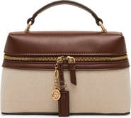 Anne Klein Faux Leather Trim Train Case Crossbody Bag