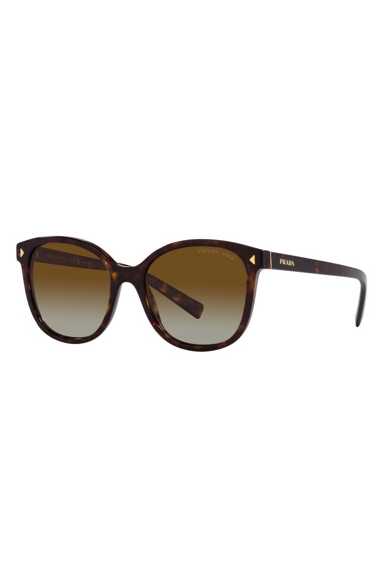 Prada 53mm Gradient Polarized Square Sunglasses, Alternate, color, 