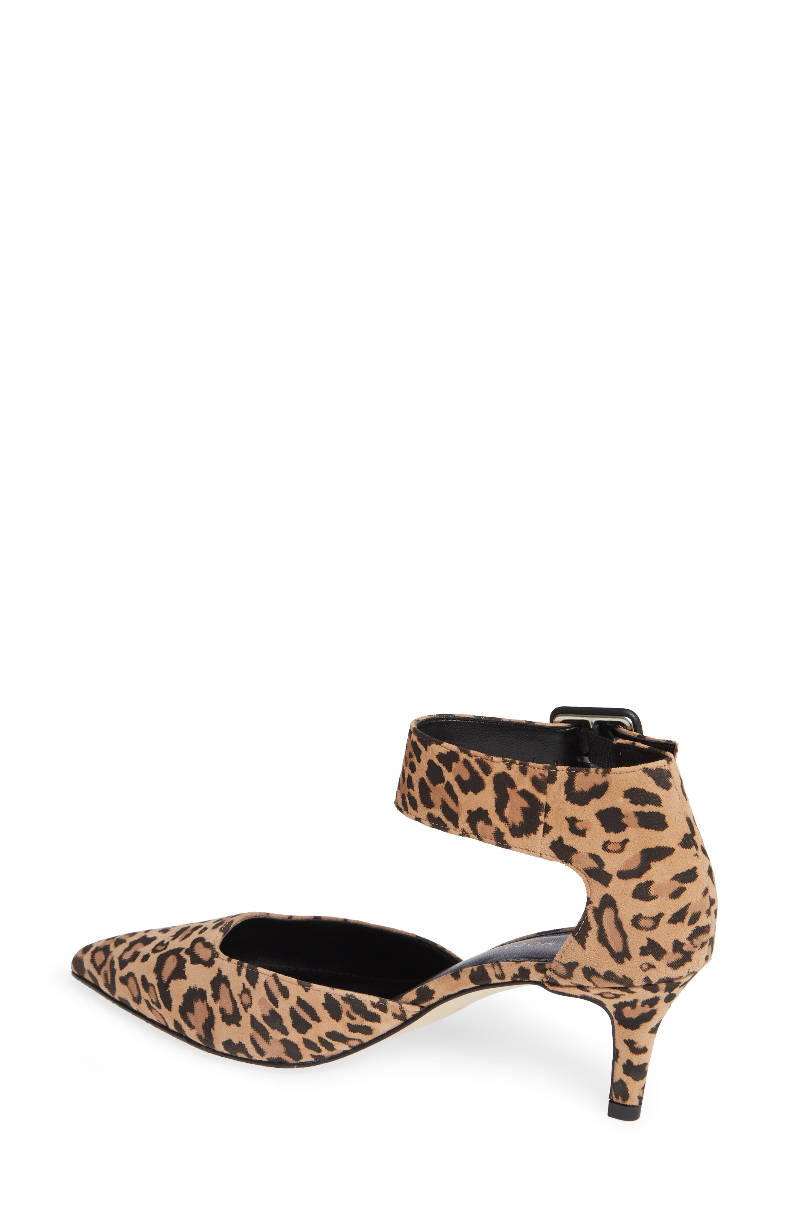 Kenley Ankle Strap Pump, Alternate, color, LEOPARD PRINT SUEDE
