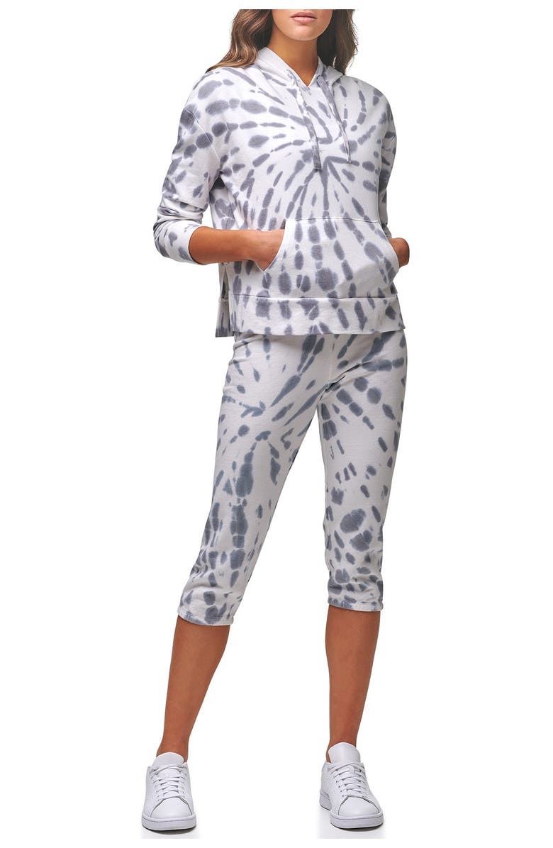 Marc New York Performance Tie Dye Drawstring Boxy Hoodie, Alternate, color,