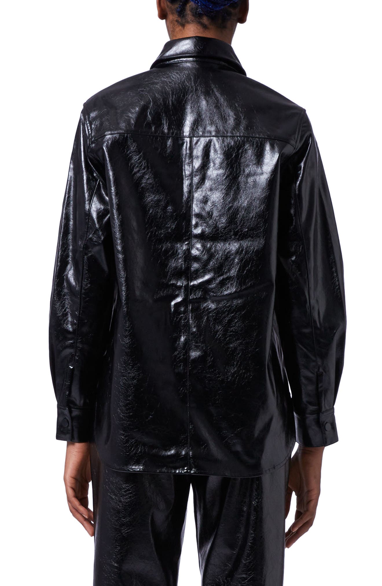 Emmett Faux Leather Shacket - image 2