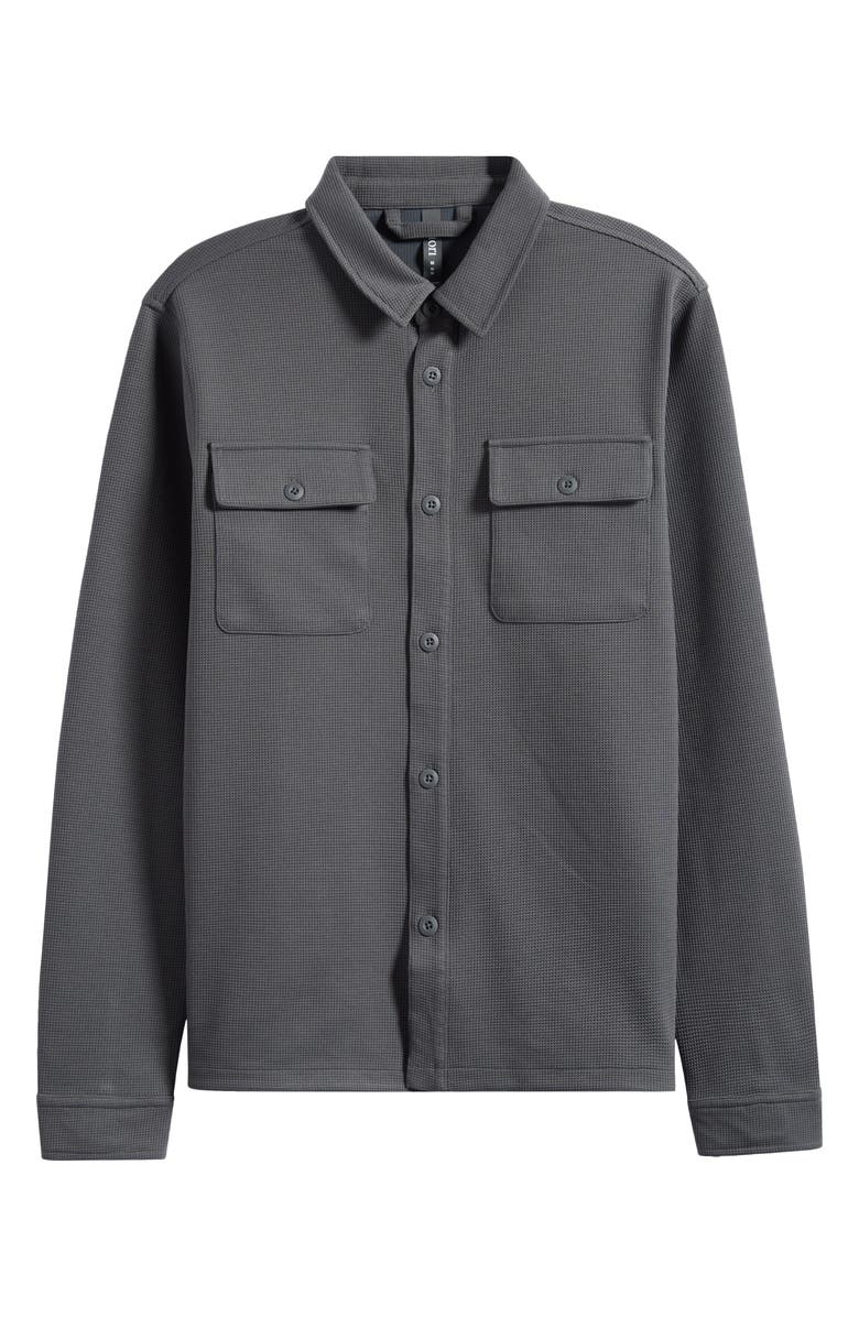 Vuori Waffle Shirt Jacket, Alternate, color, Dark Pewter