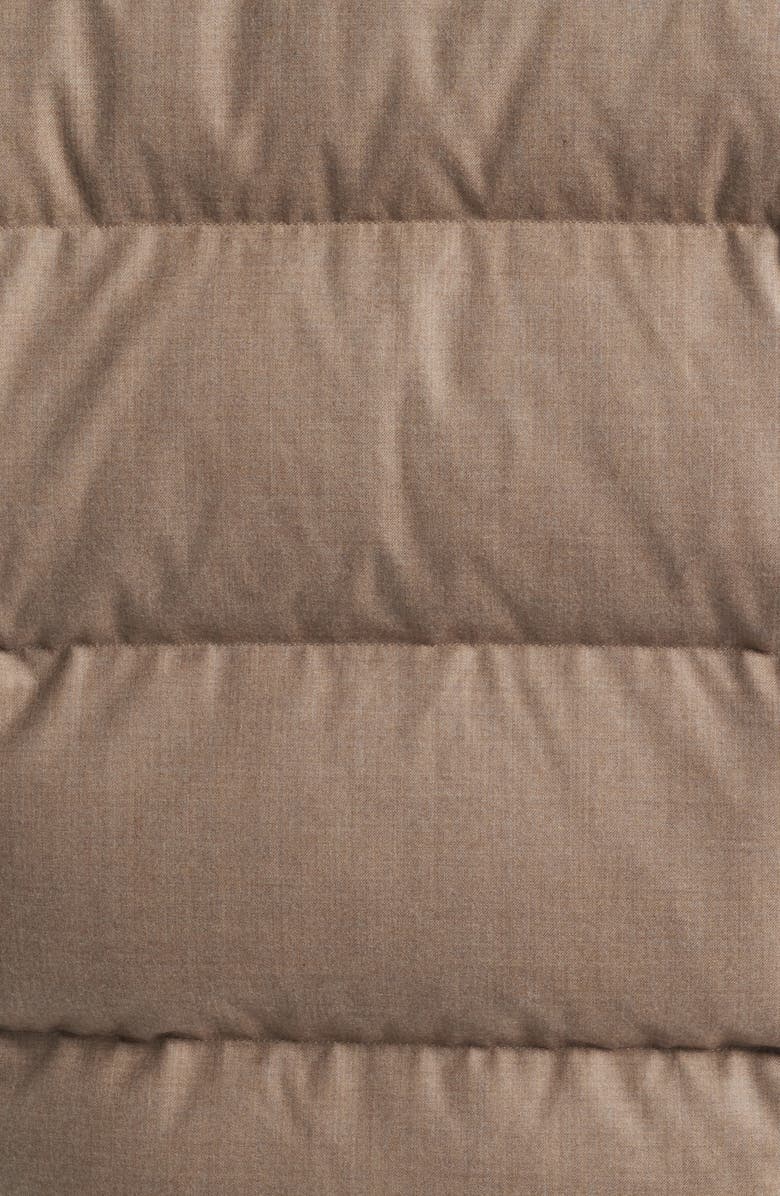 BOSS Doverso Quilted Hooded Wool Puffer Coat, Alternate, color, Open Beige