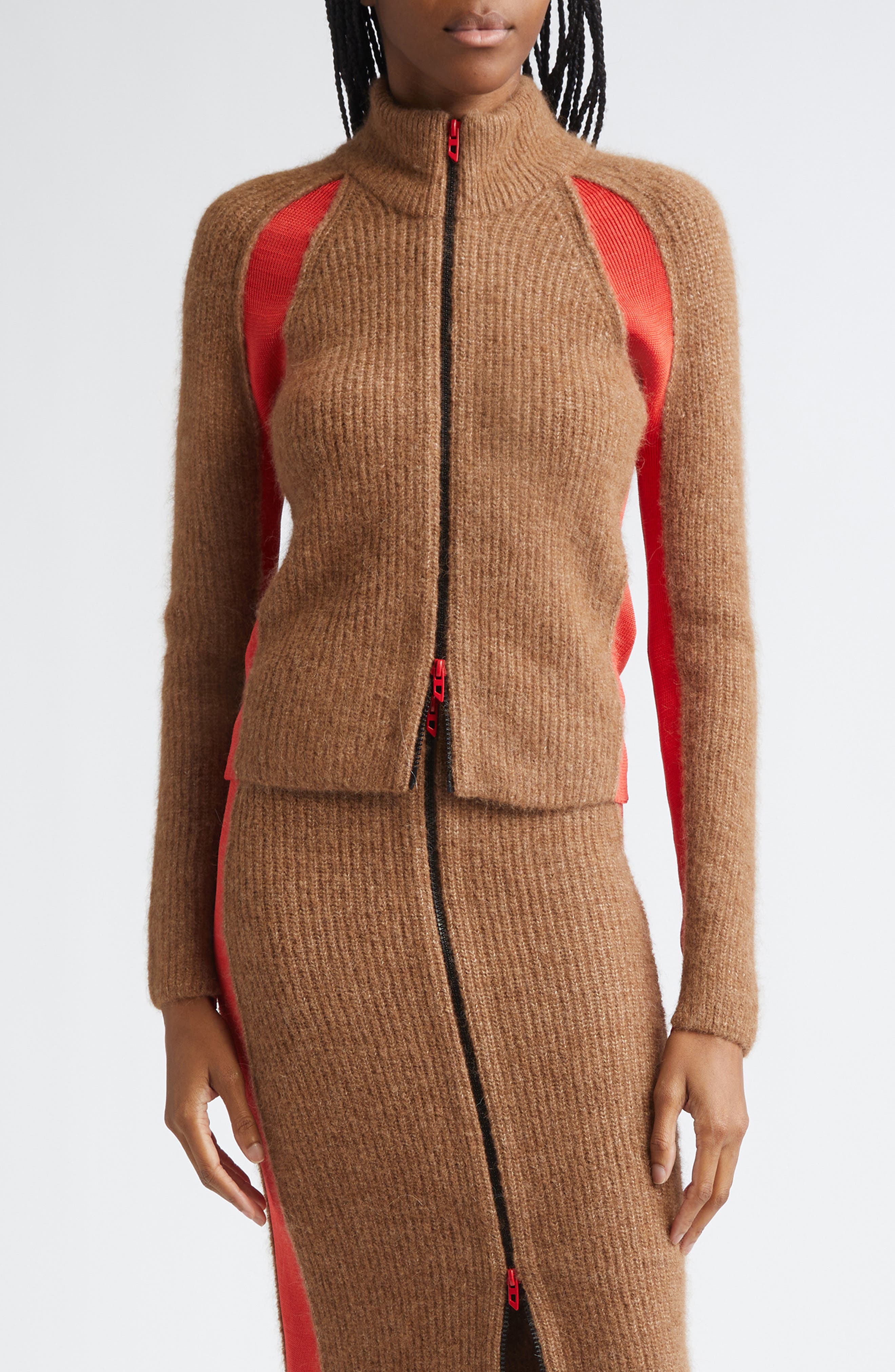 M-Louise Alpaca Blend Zip Cardigan