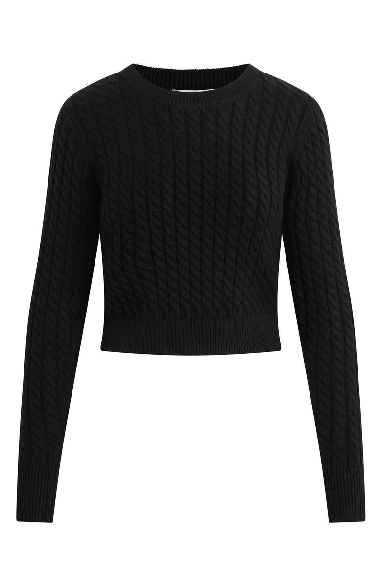 Favorite Daughter The Feel Good Cable Stitch Sweater, Alternate, color, Black