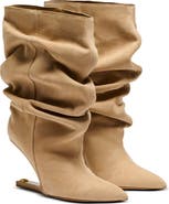 Balmain "No Wedge" suede ankle boots