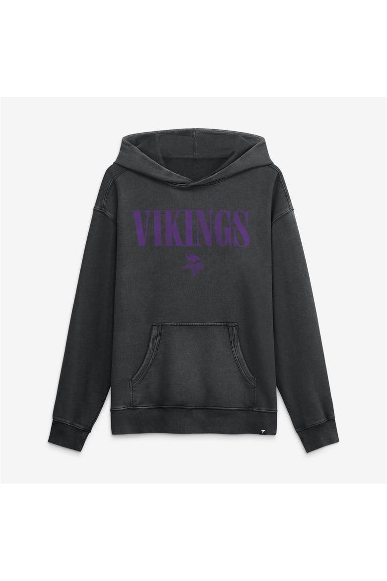 Men's Fanatics Black Minnesota Vikings Relaxed Intense Rivalry French Terry Hoodie, Alternate, color, Black