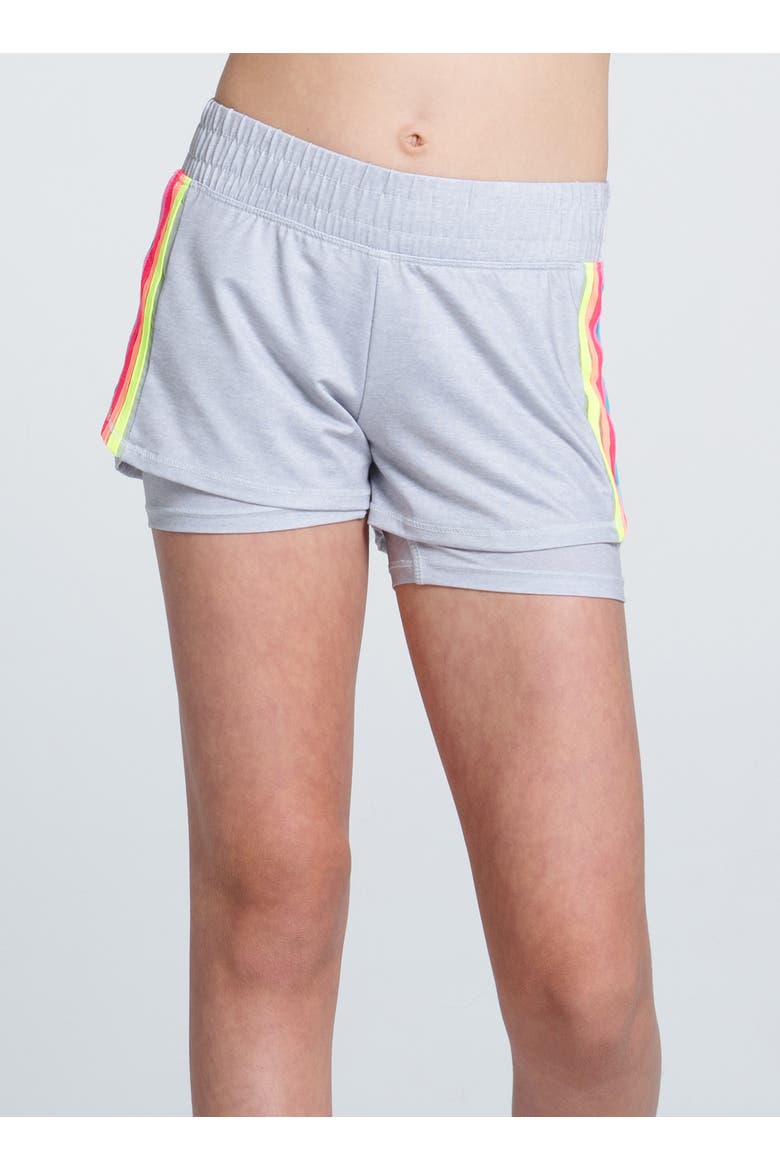 Prisma Stripe Short, Alternate, color, Heather Grey