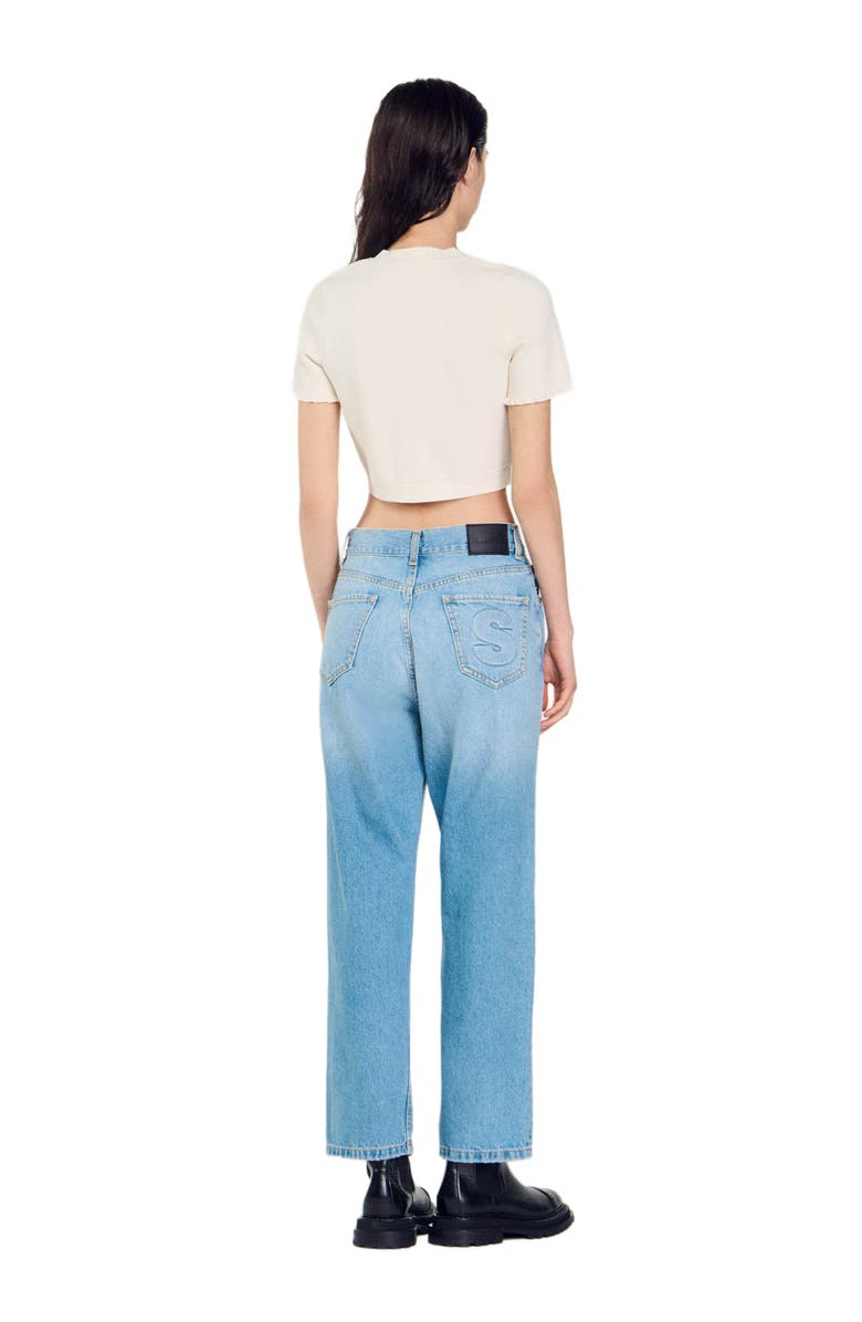 SANDRO Ruffled cardigan, Alternate, color, 