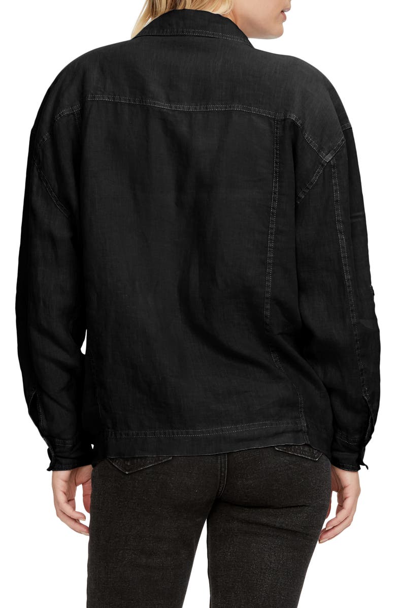 Michael Stars Linen Trucker Jacket, Alternate, color, 