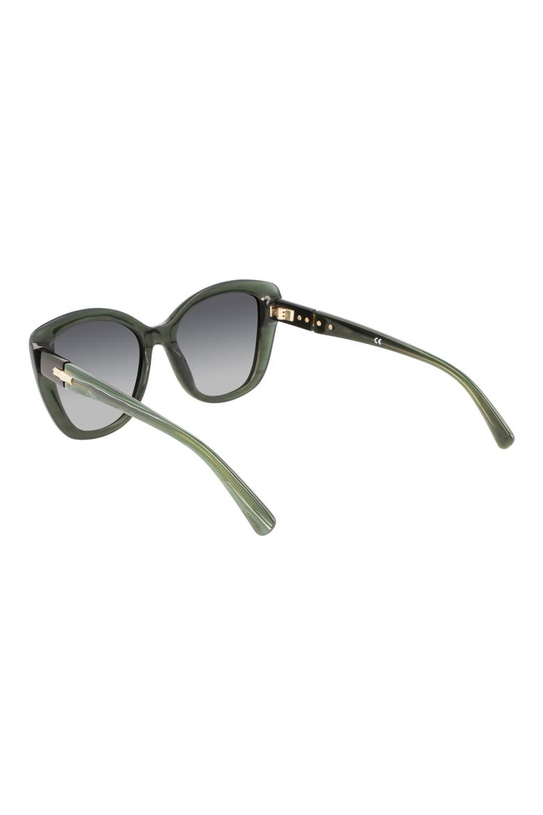 Roseau 54mm Butterfly Sunglasses, Alternate, color, GREEN MALACHITE