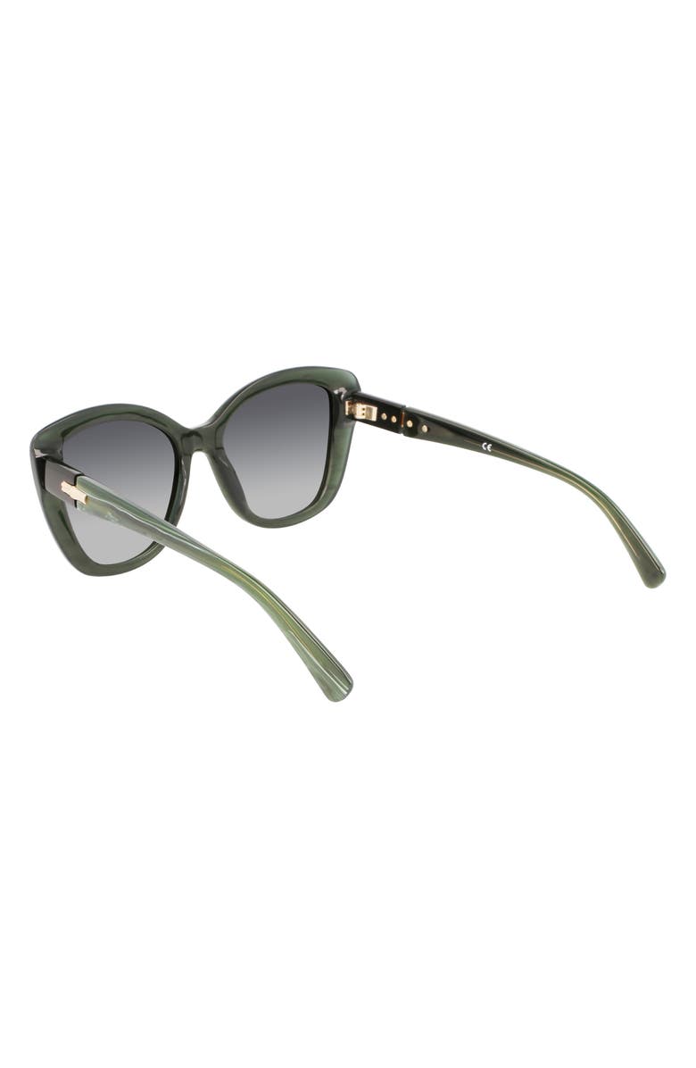 Longchamp Roseau 54mm Butterfly Sunglasses, Alternate, color, Green Malachite