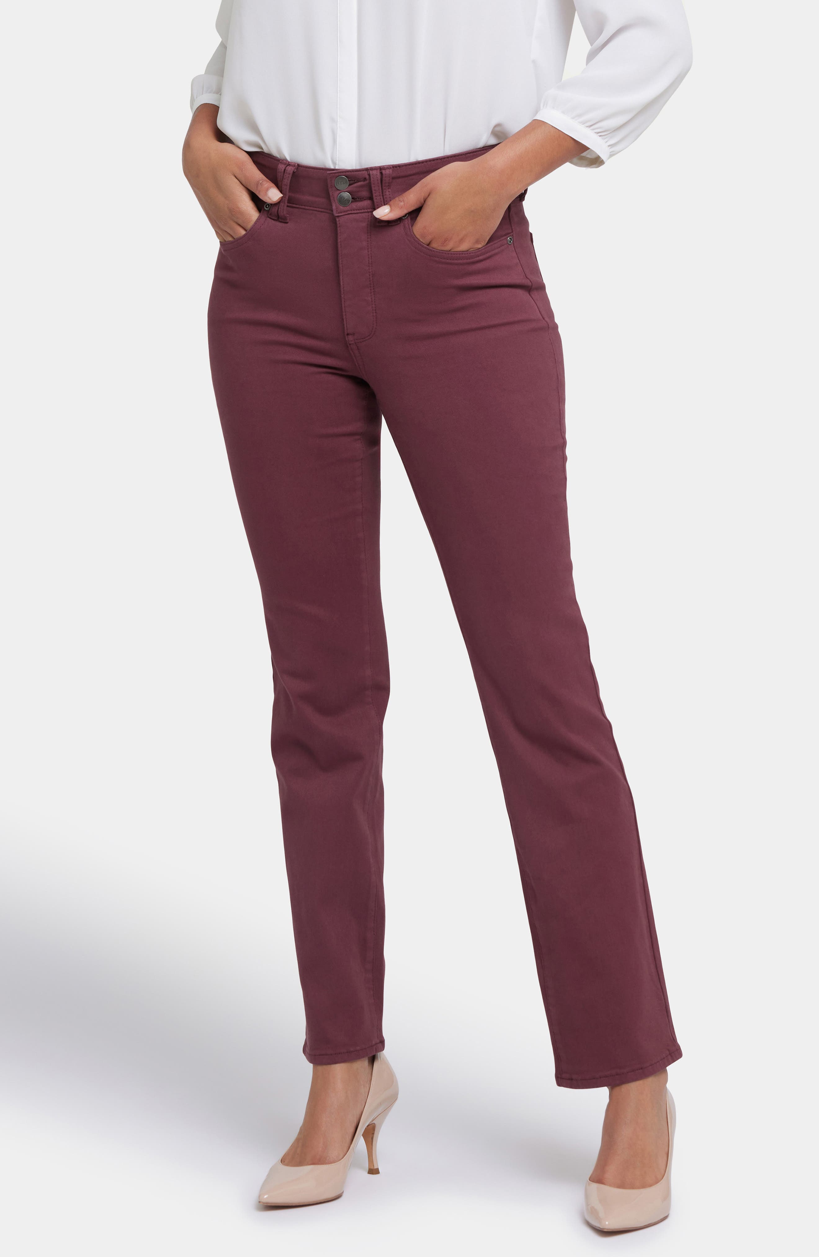 Women's Burgundy High-Waisted Jeans | Nordstrom