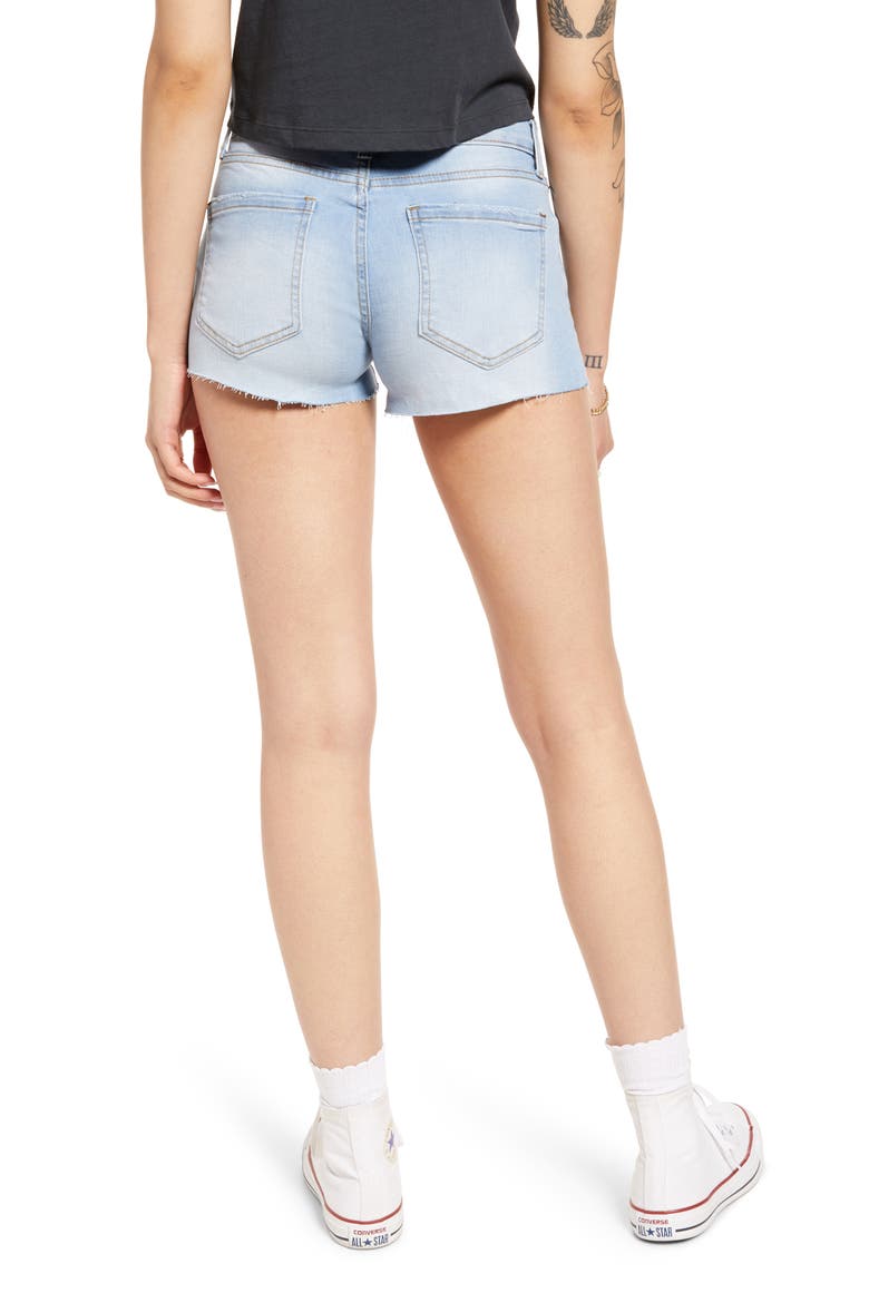 Women's Low Rise Denim Shorts, Alternate, color, FADED LIGHT WASH