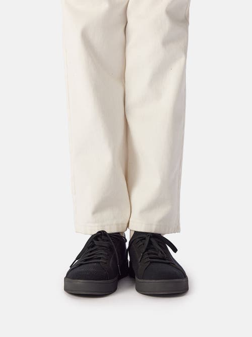 Gobi Mongolian Cashmere Mercerized Wool Cashmere Knitted Sneakers In Black